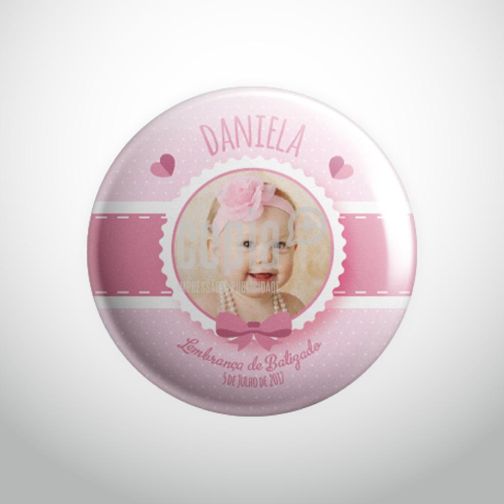 crachá batizado menina modelo 4