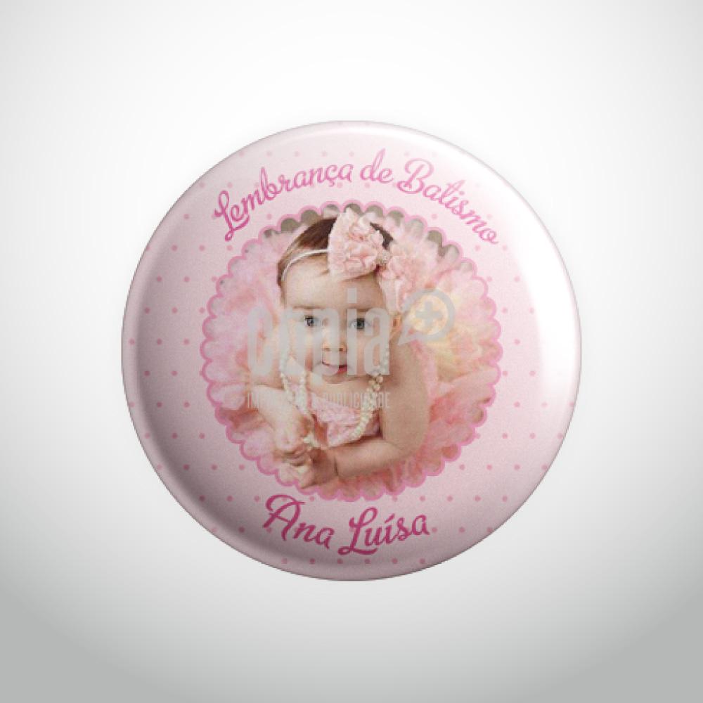 crachá batizado menina modelo 6
