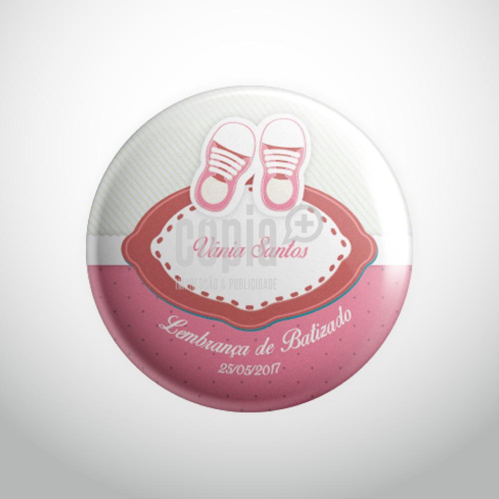 crachá batizado menina modelo 8