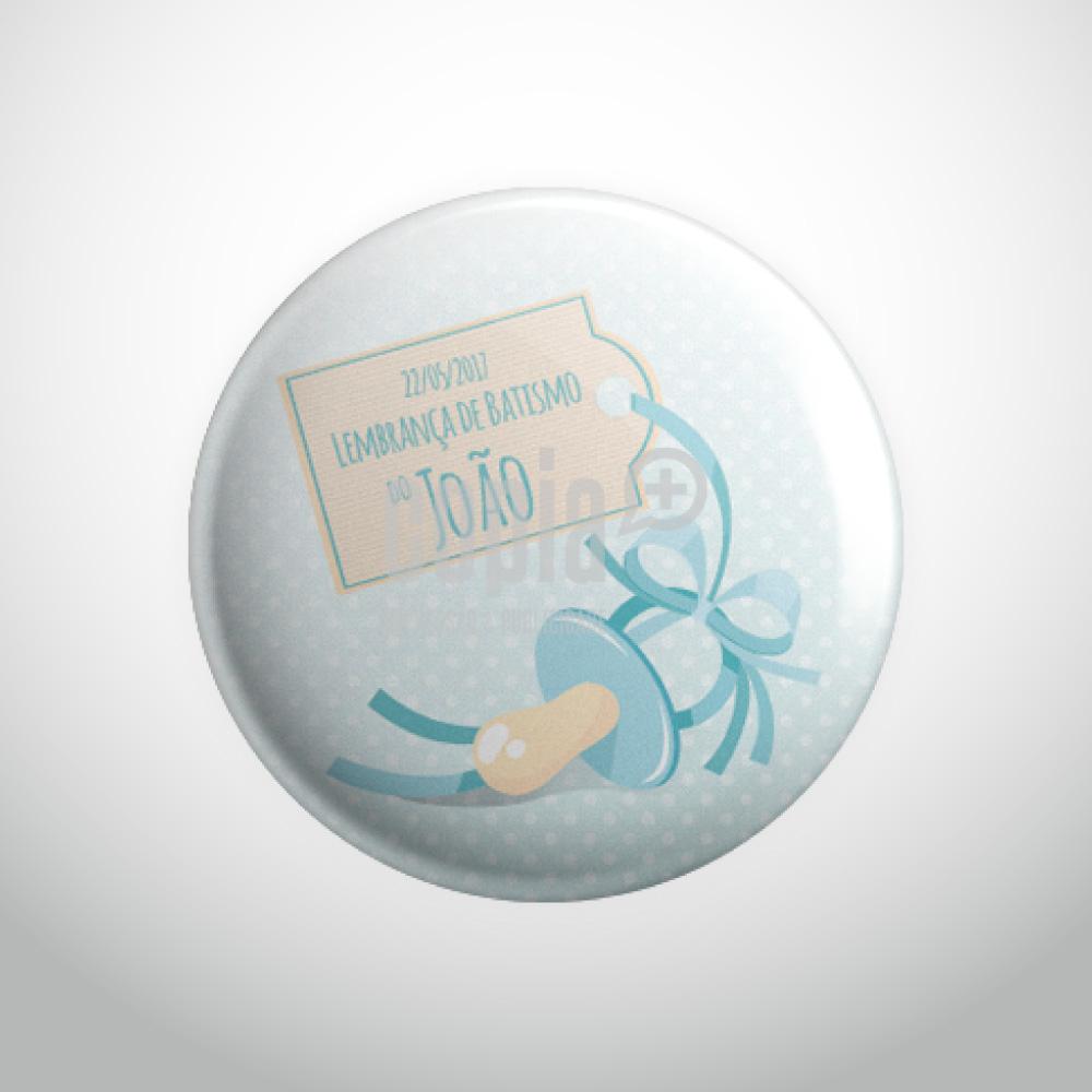 crachá batizado menino modelo 5