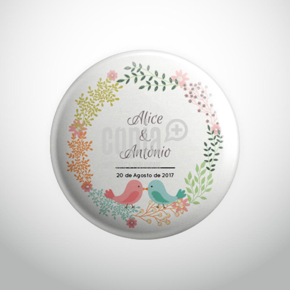 crachá casamento modelo 4