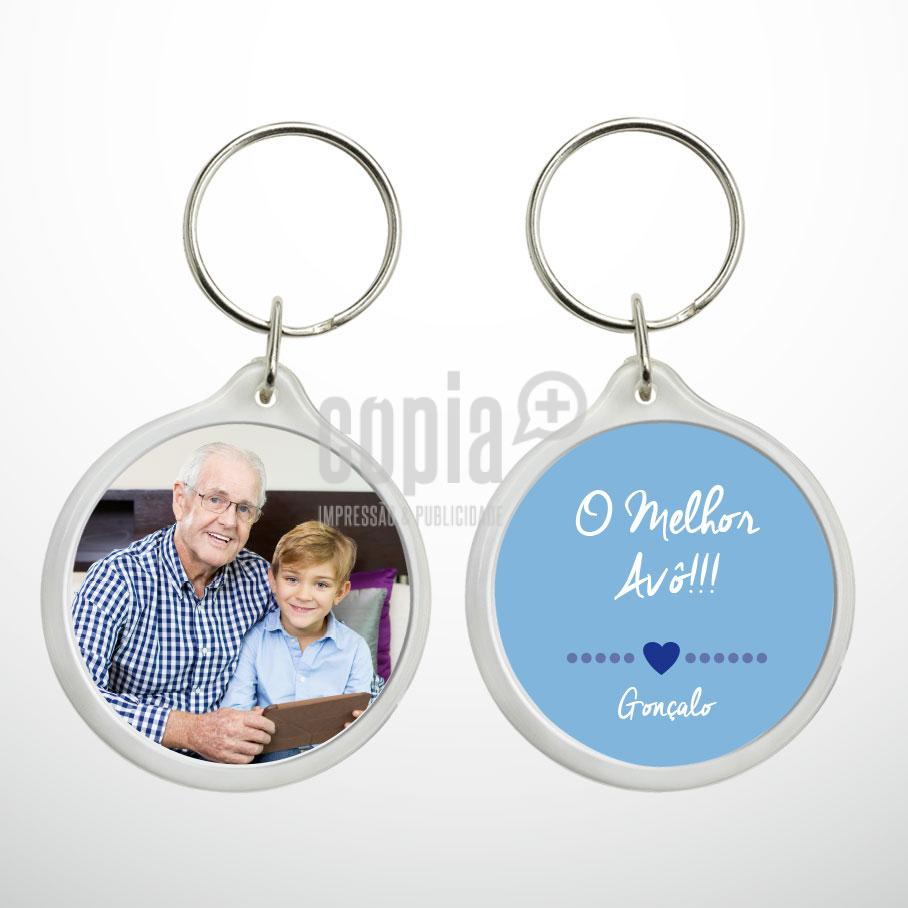 porta-chaves acrílico redondo modelo 1