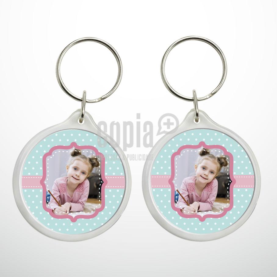 porta-chaves acrílico redondo modelo 10