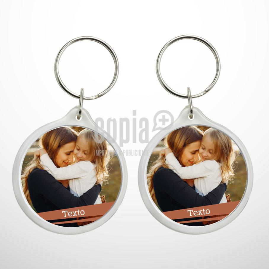 porta-chaves acrílico redondo modelo 15
