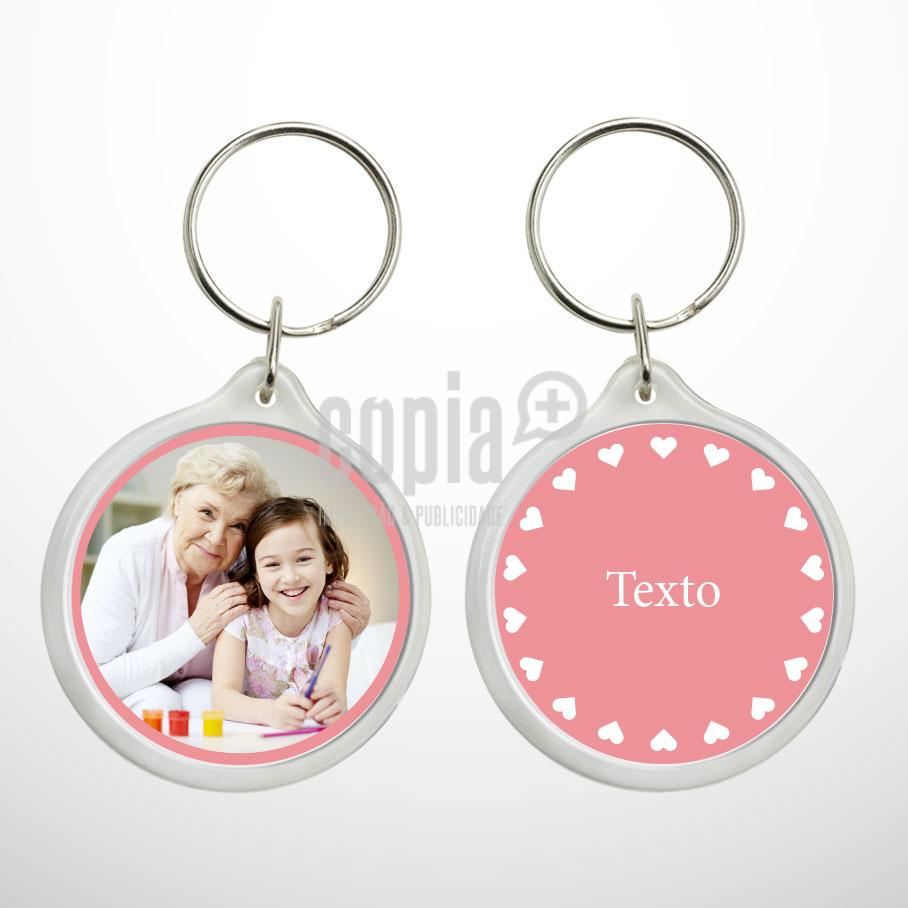 porta-chaves acrílico redondo modelo 2