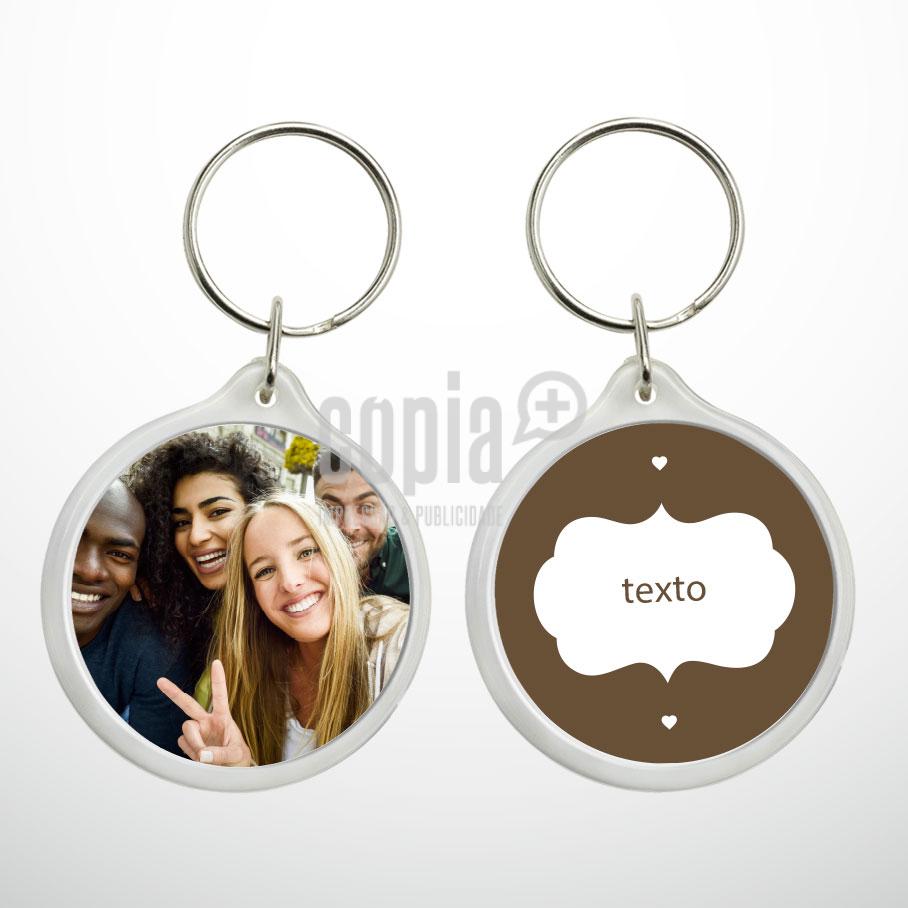 porta-chaves acrílico redondo modelo 5