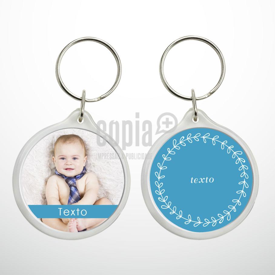 porta-chaves acrílico redondo modelo 6