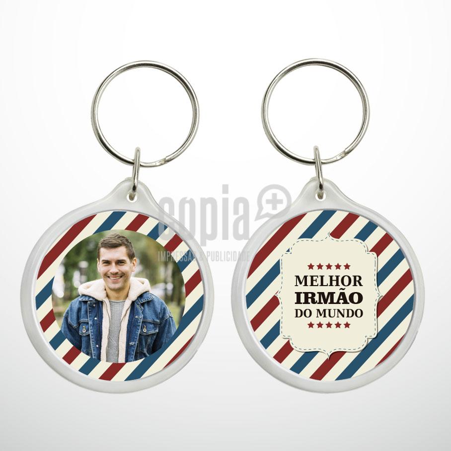 porta-chaves acrílico redondo modelo 8