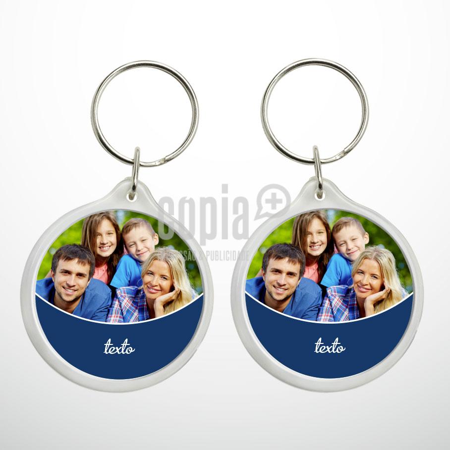 porta-chaves acrílico redondo modelo 9