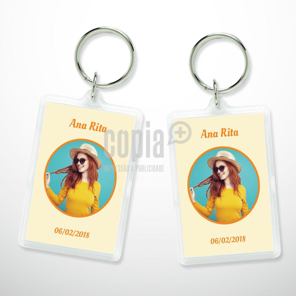 porta-chaves acrílico retangular modelo 14