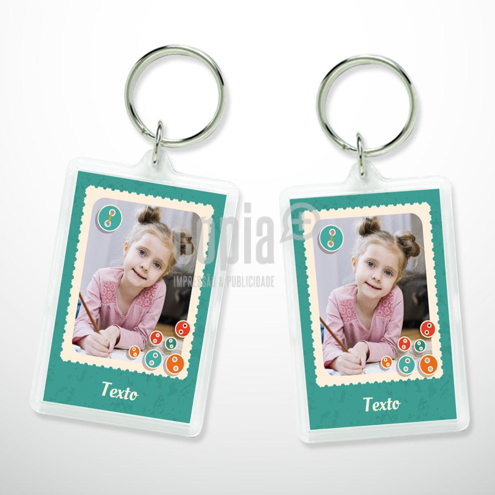 porta-chaves acrílico retangular modelo 15