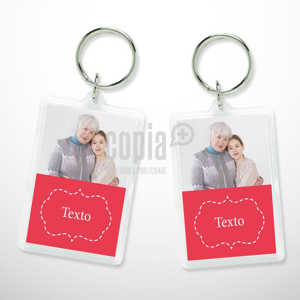 porta-chaves acrílico retangular modelo 2