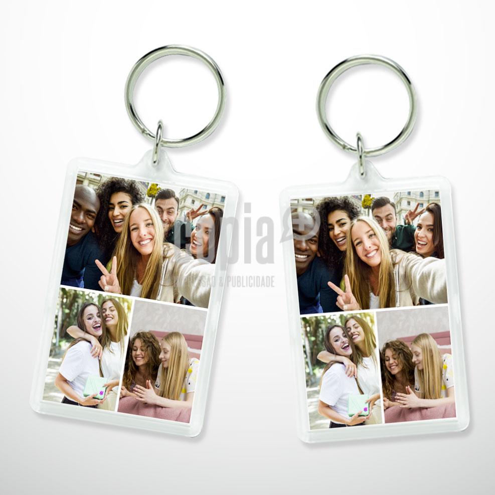 porta-chaves acrílico retangular modelo 3