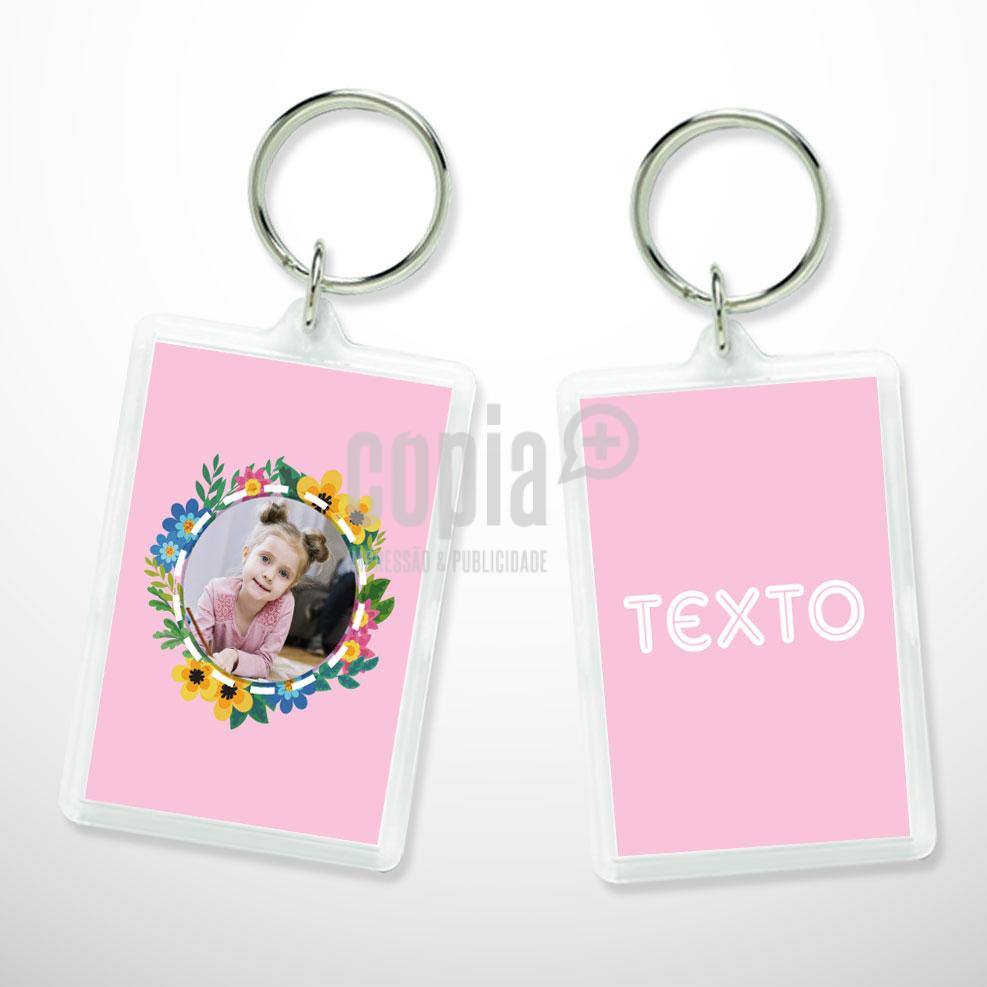 porta-chaves acrílico retangular modelo 5