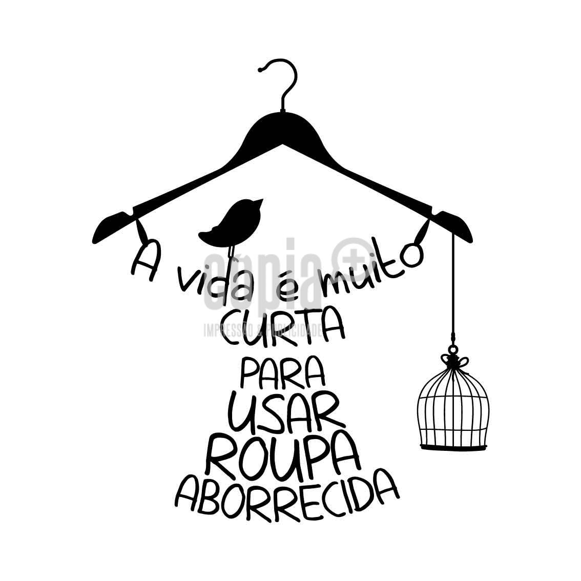 Wall Letter - A vida é muito curta para usar roupa aborrecida - Image 2