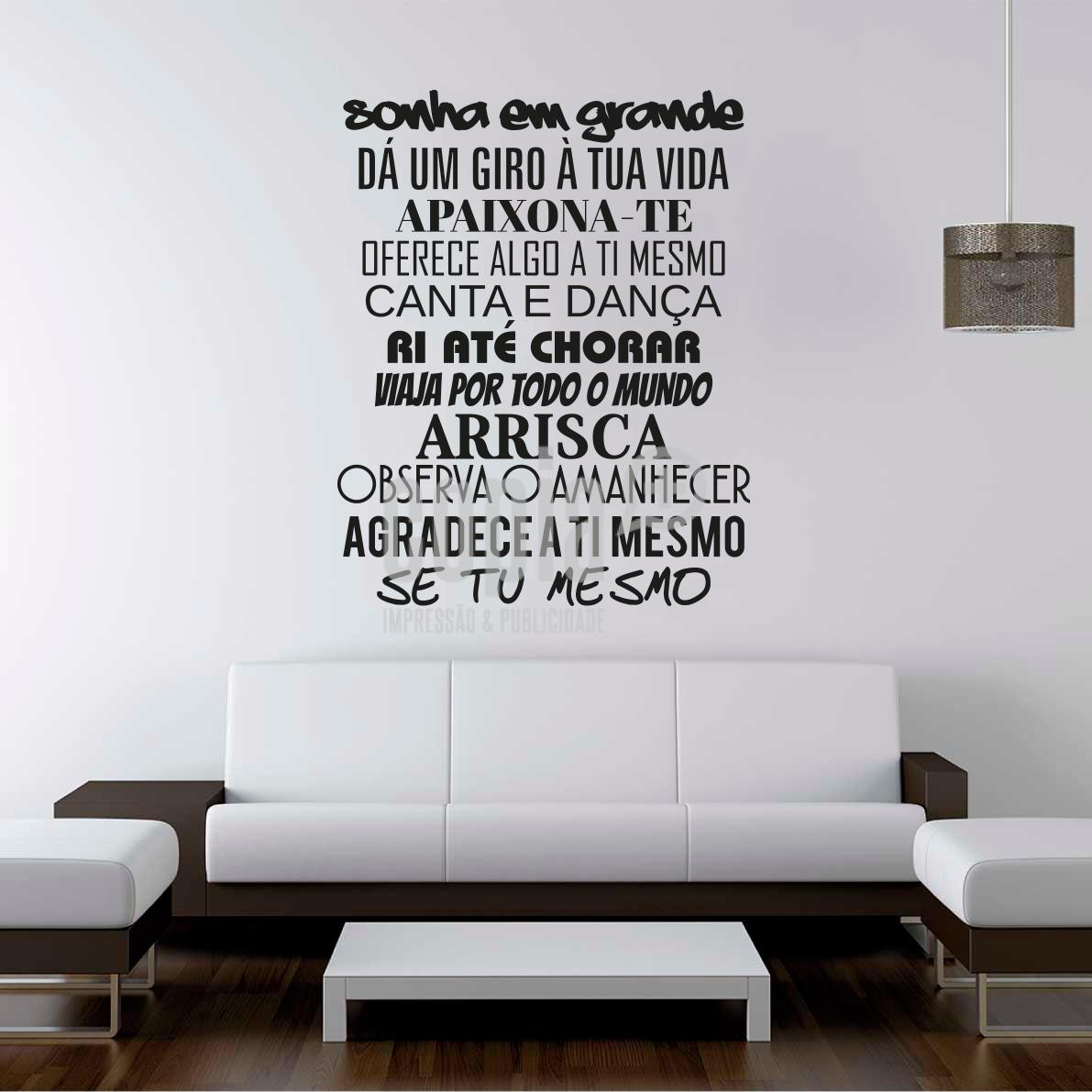 Wall Letter - "Sonha em grande..."