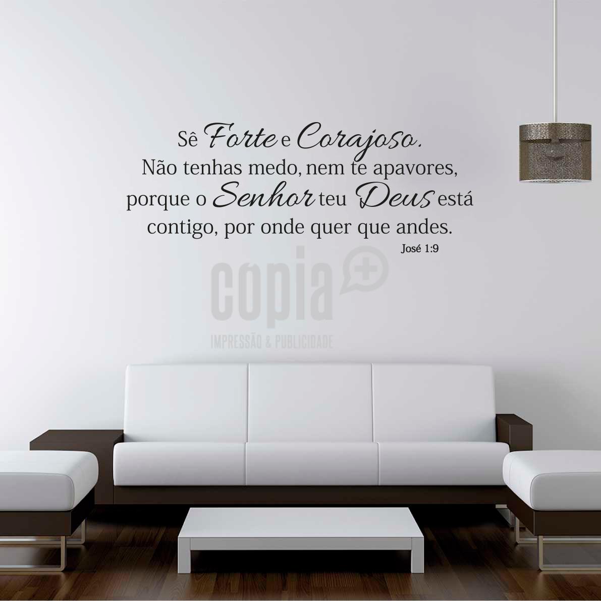 Wall Letter - "Sê forte e corajoso..."