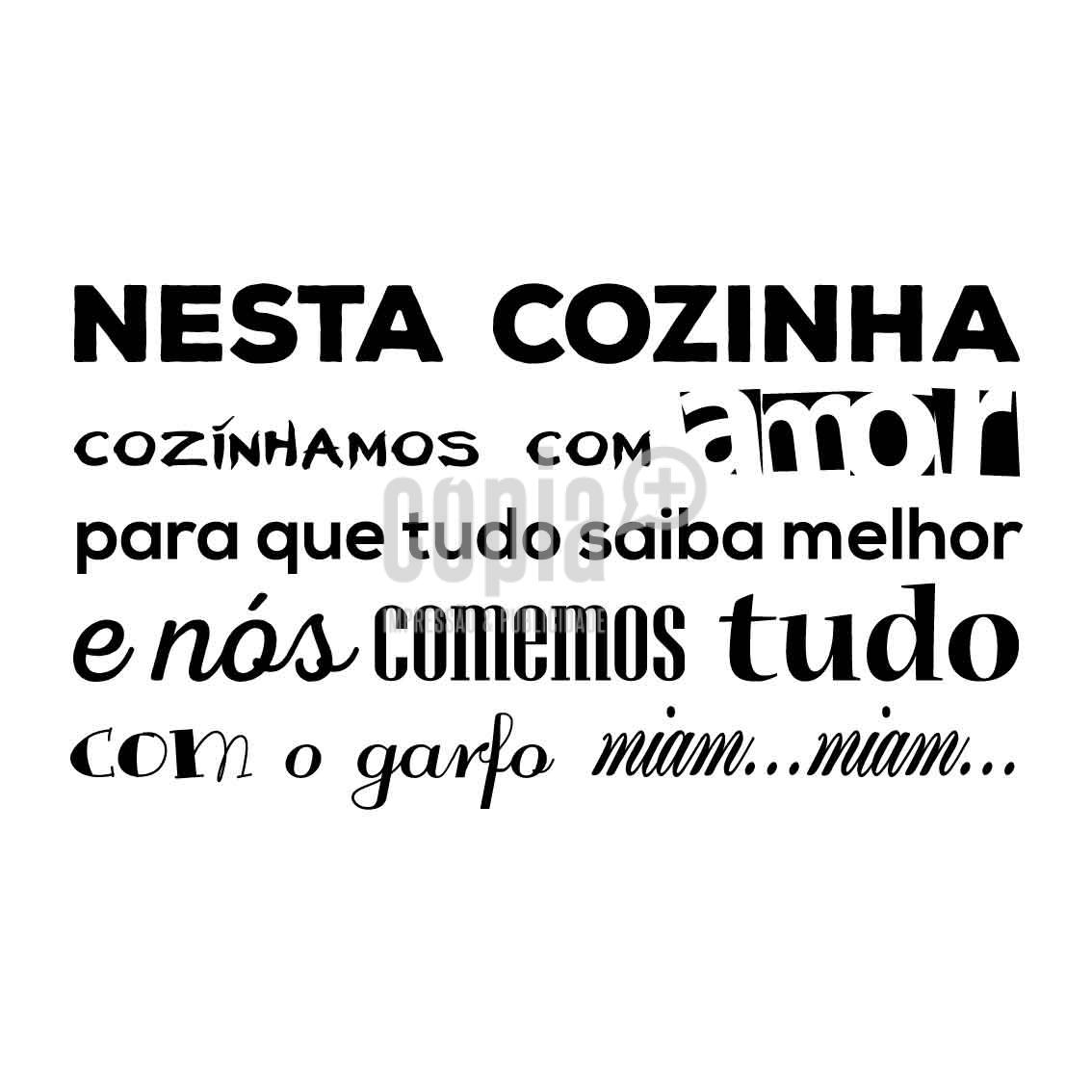Wall Letter - Nesta cozinha cozinhamos com amor - Image 2