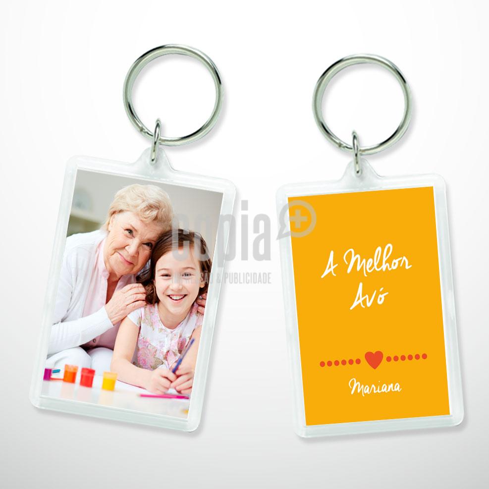 porta-chaves acrílico retangular modelo 16