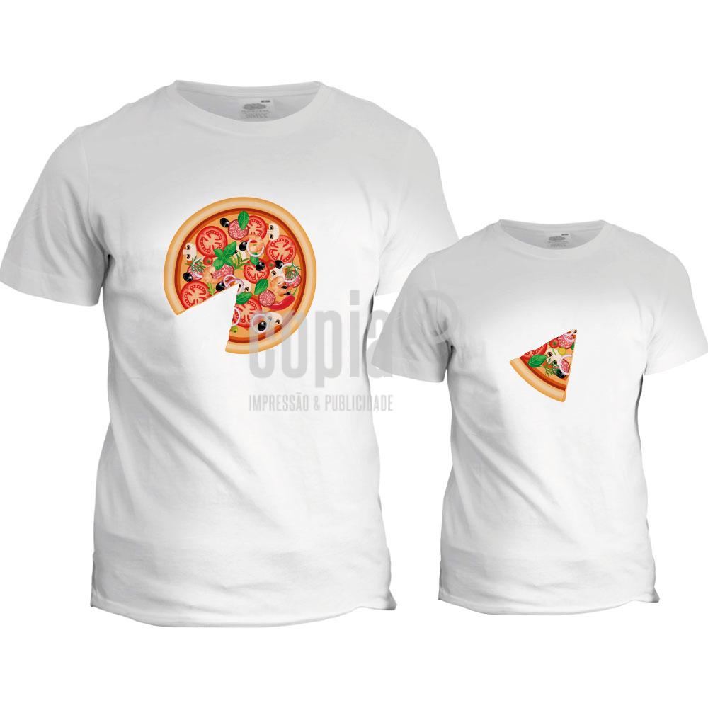 Conjunto t-shirts Pizza / Fatia de Pizza