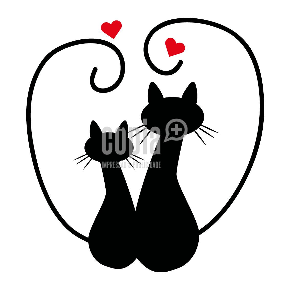 Wall Sticker Gatos Apaixonados - Image 2