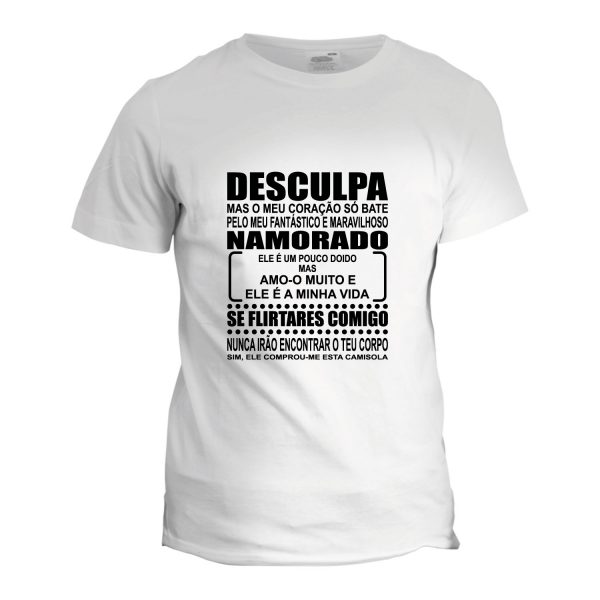 tshirt o meu coração só bate pelo... cópiamais