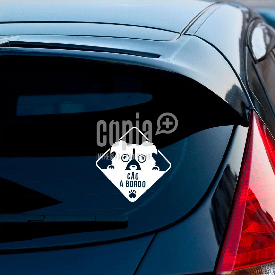Adesivo carro cão a bordo copia+ mod.13
