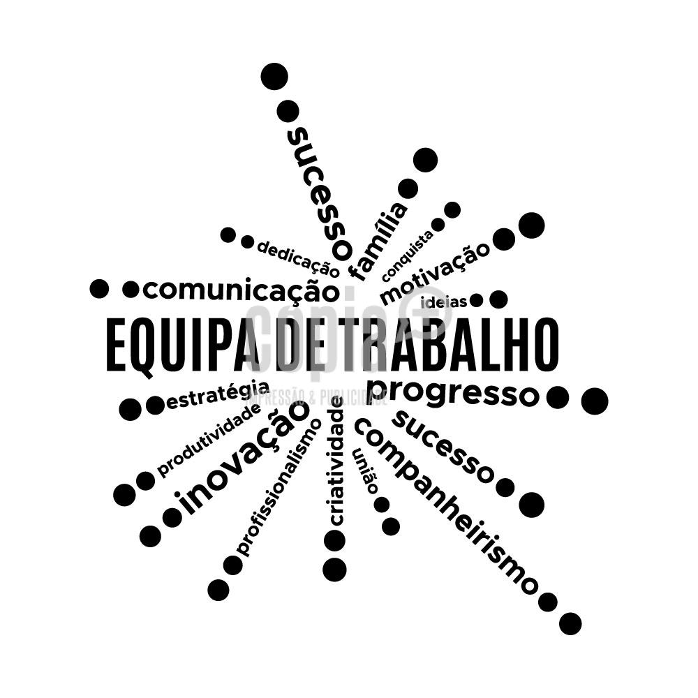 Wall letter copia+ viana do castelo equipa de trabalho mod.41