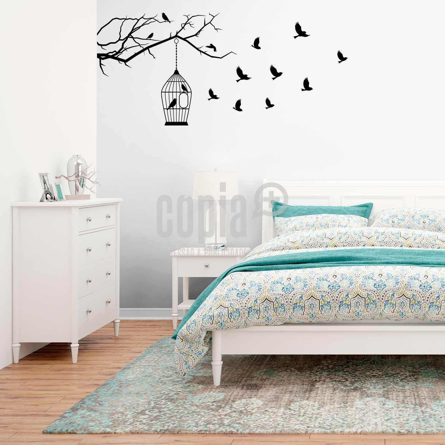 wall sticker cópia+ viana do castelo árvore com gaiola mod.54