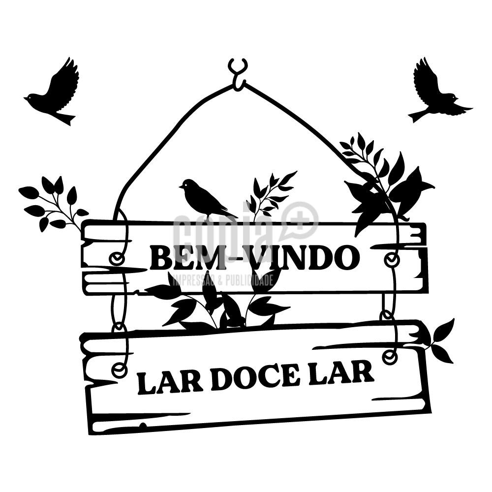 Wallsticker bem vindo lar doce lar copiamais