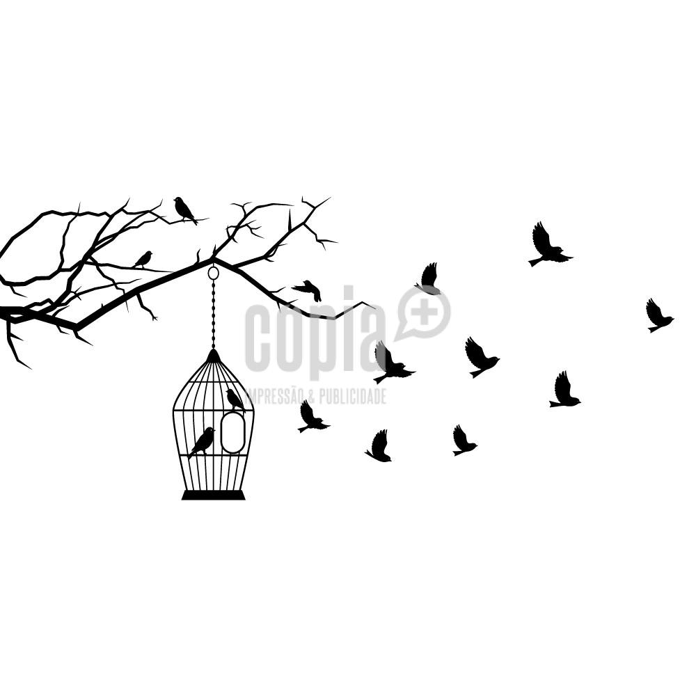 wall sticker cópia+ viana do castelo árvore com gaiola mod. 54