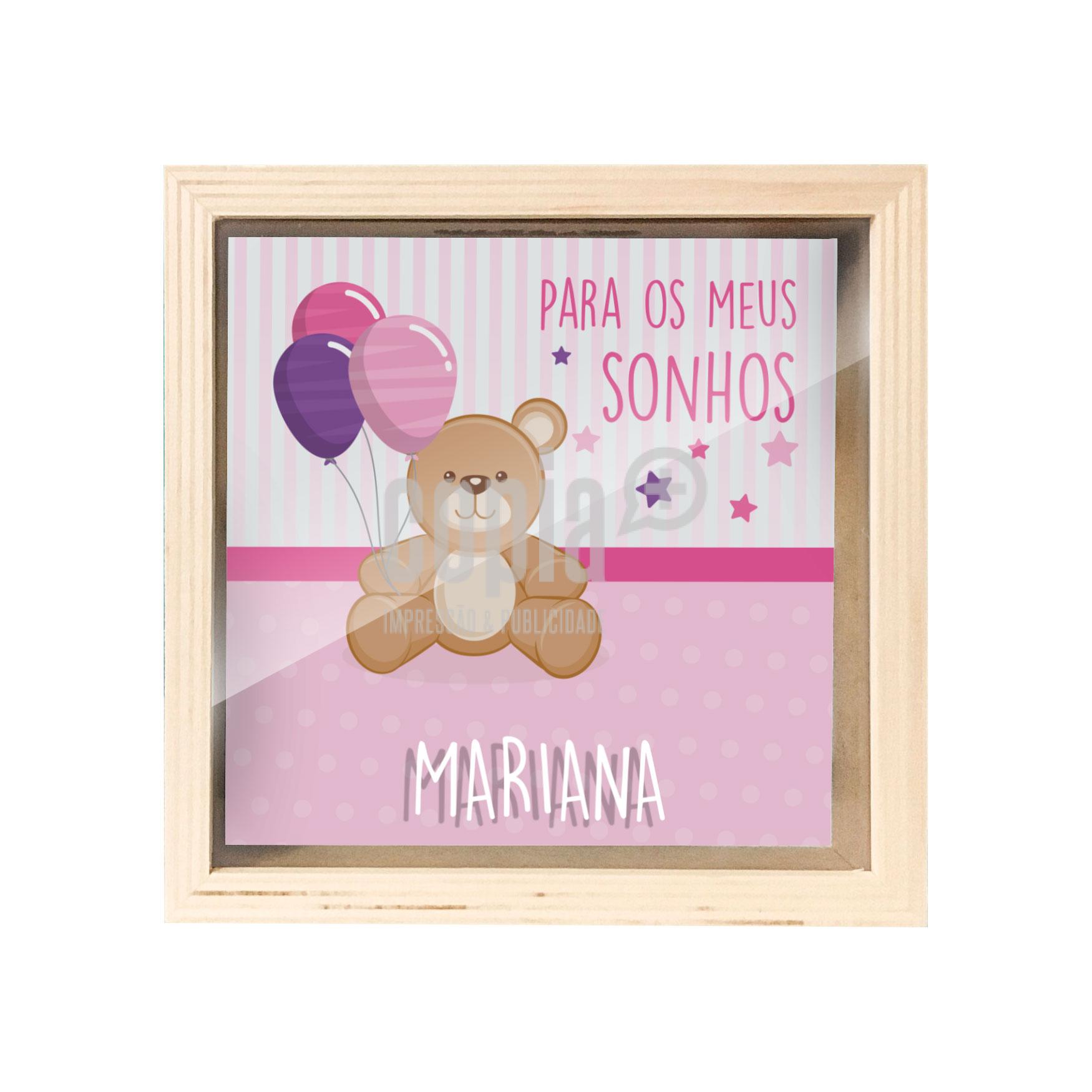 mealheiro caixa madeira com vidro para os meus sonhos mod.12