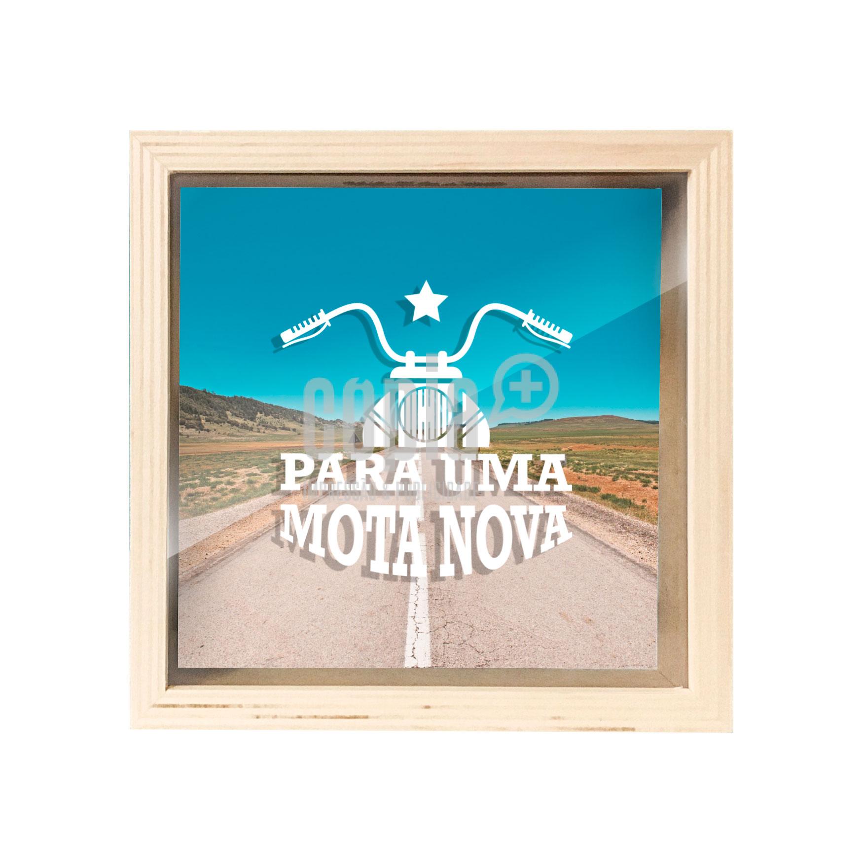 mealheiro caixa madeira com vidro para uma mota nova mod.19