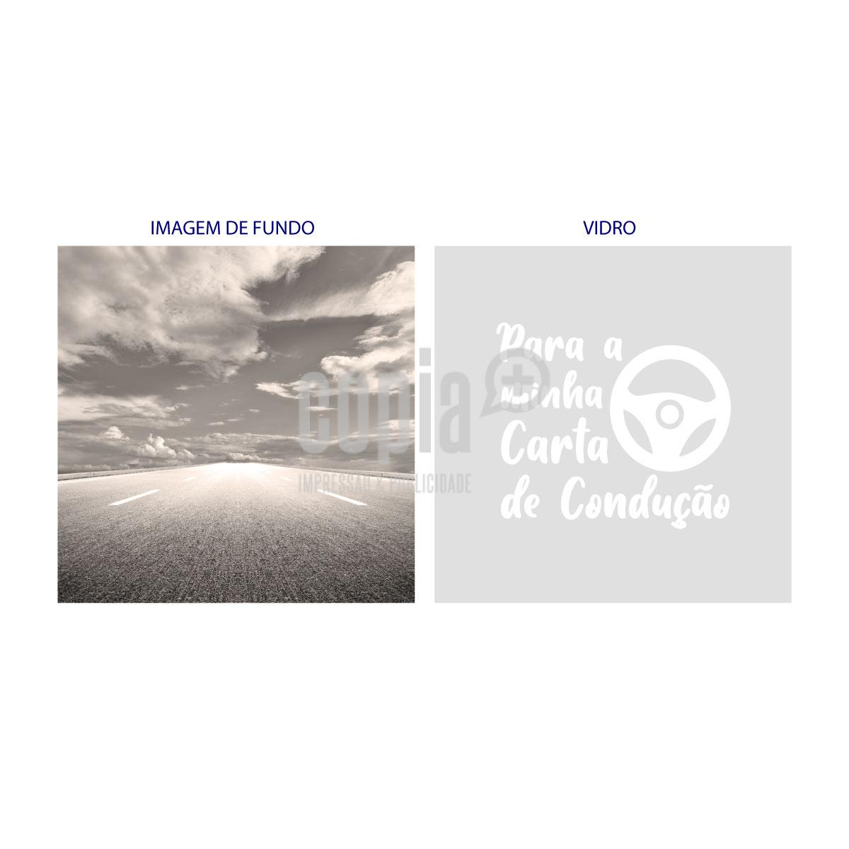 Mealheiro caixa madeira com vidro para a minha carta de condução mod.2