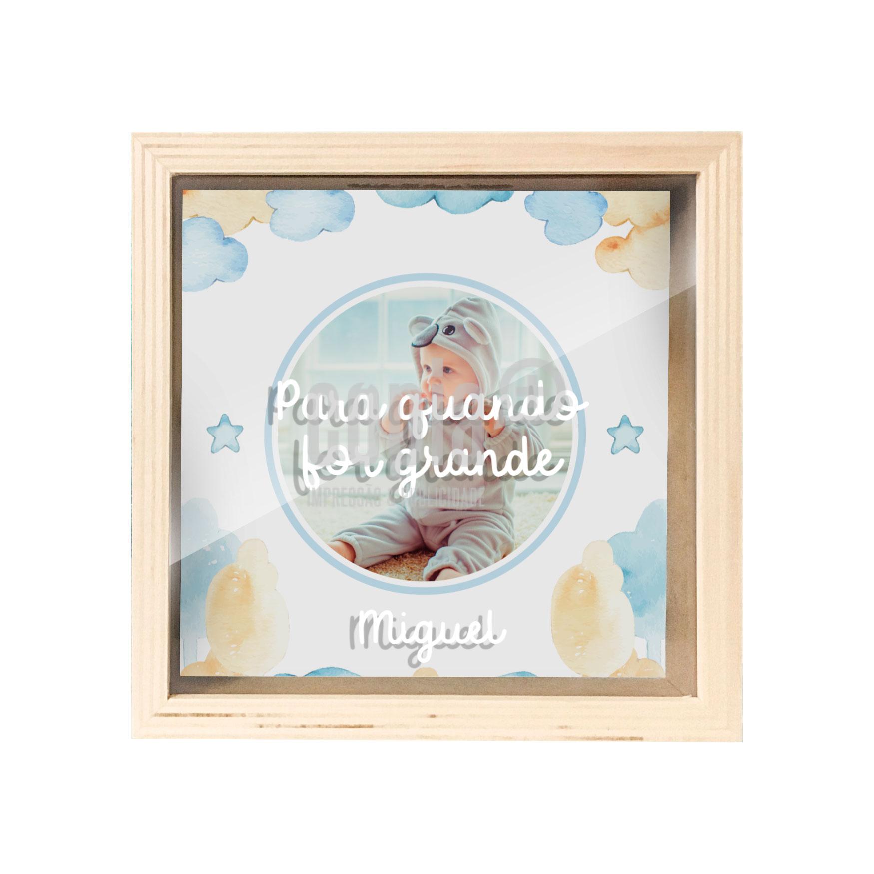 mealheiro caixa madeira com vidro para quando for grande mod.7