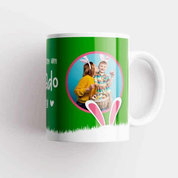 Caneca Páscoa Feliz é quem tem um afilhado como tu mod.139.3 copiamais