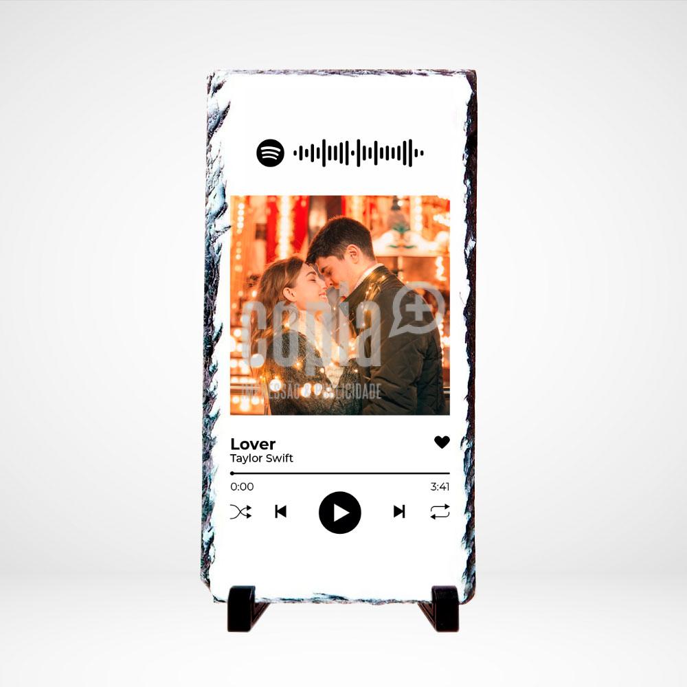 Pedra Xisto personalizável Música Spotify mod.16 copiamais