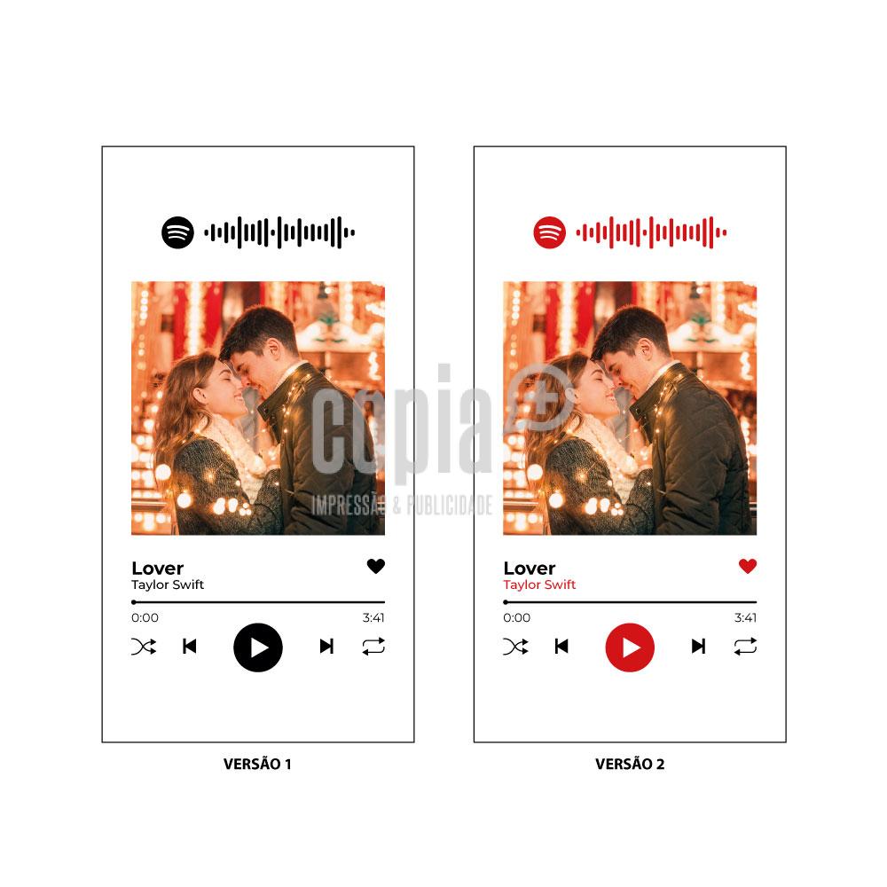 Pedra Xisto personalizável Música Spotify mod.16 copiamais