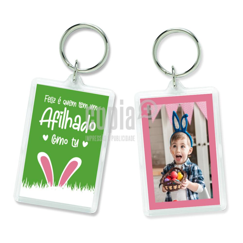 Porta-chaves Páscoa Feliz é quem tem afilhado como tu mod.57