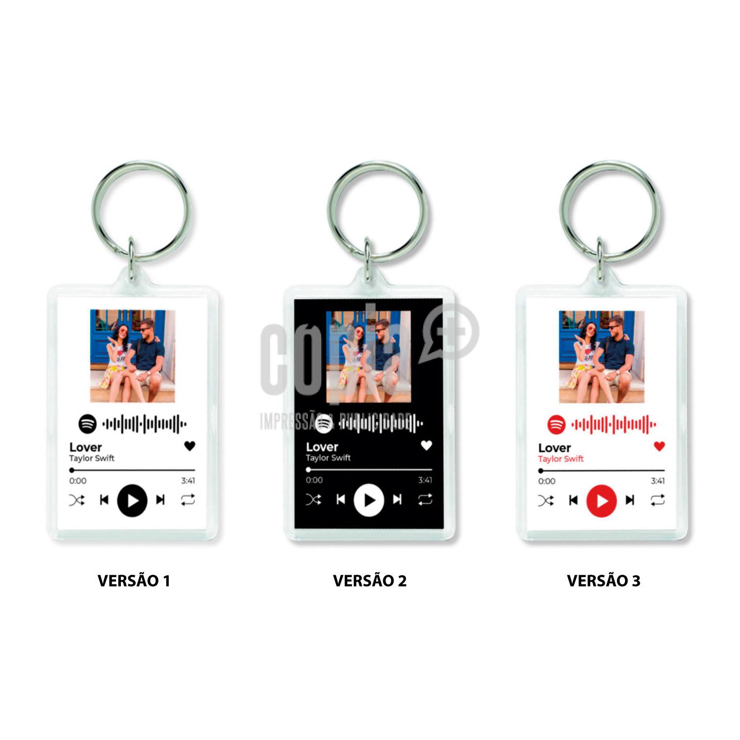 Porta-chaves personalizável Música Spotify mod.62 cópia+