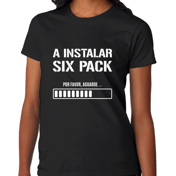 tshirt a instalar six pack mulher copiamais