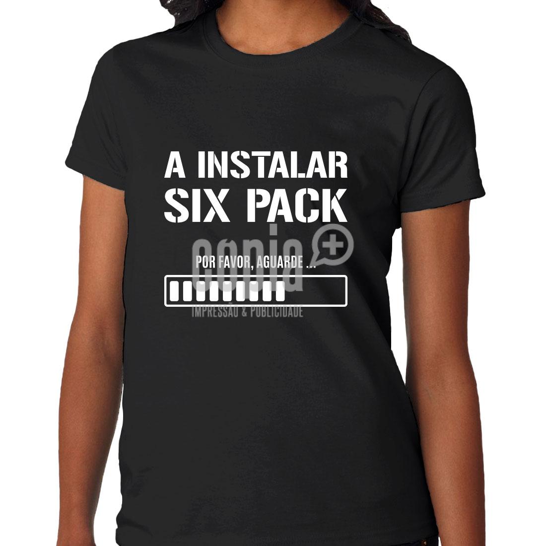 tshirt a instalar six pack mulher copiamais