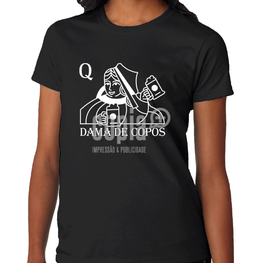 t-shirt dama de copos copiamais