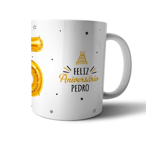 Caneca Feliz Aniversário Balões Presente Parabéns mod.156_1