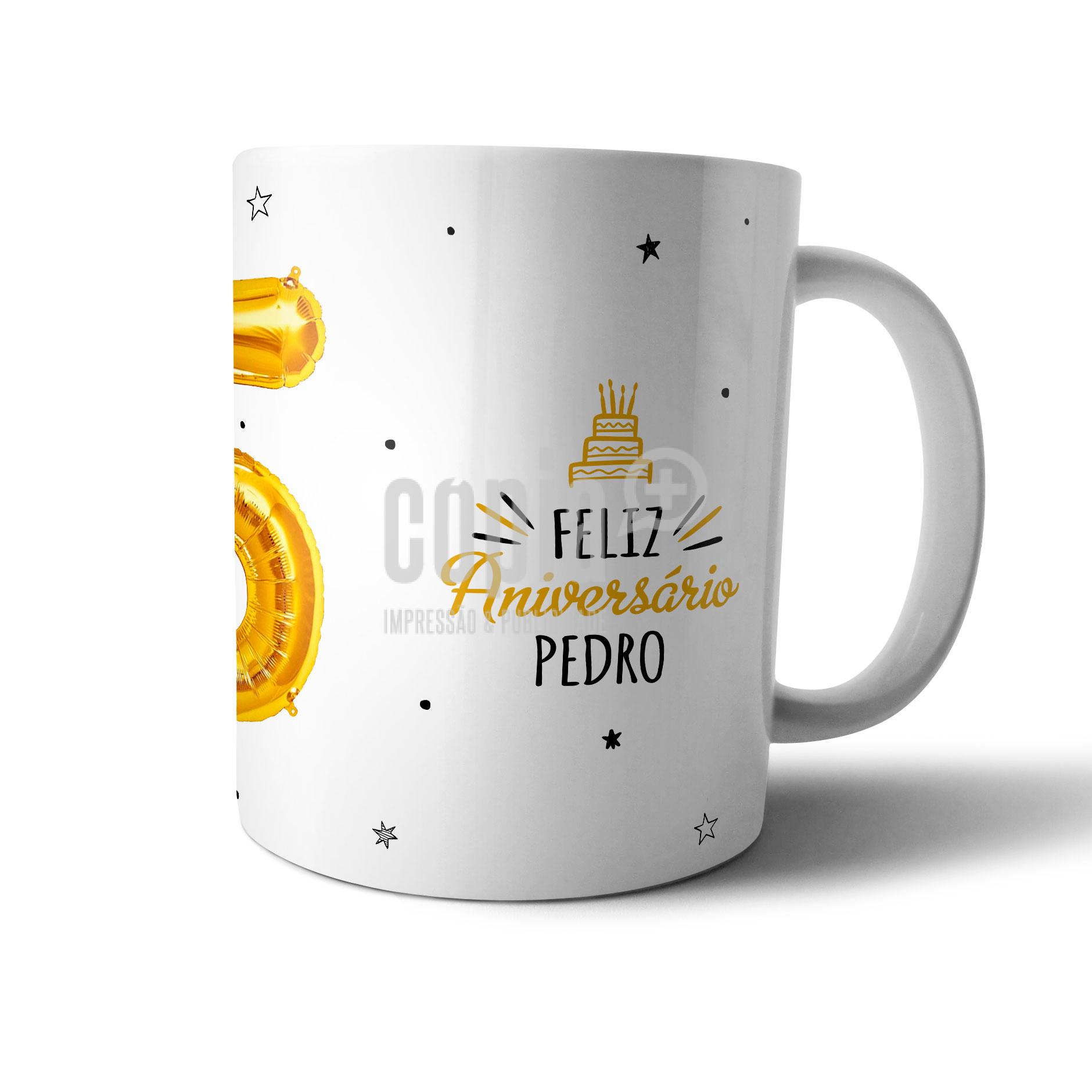 Caneca Feliz Aniversário Balões Presente Parabéns mod.156_1