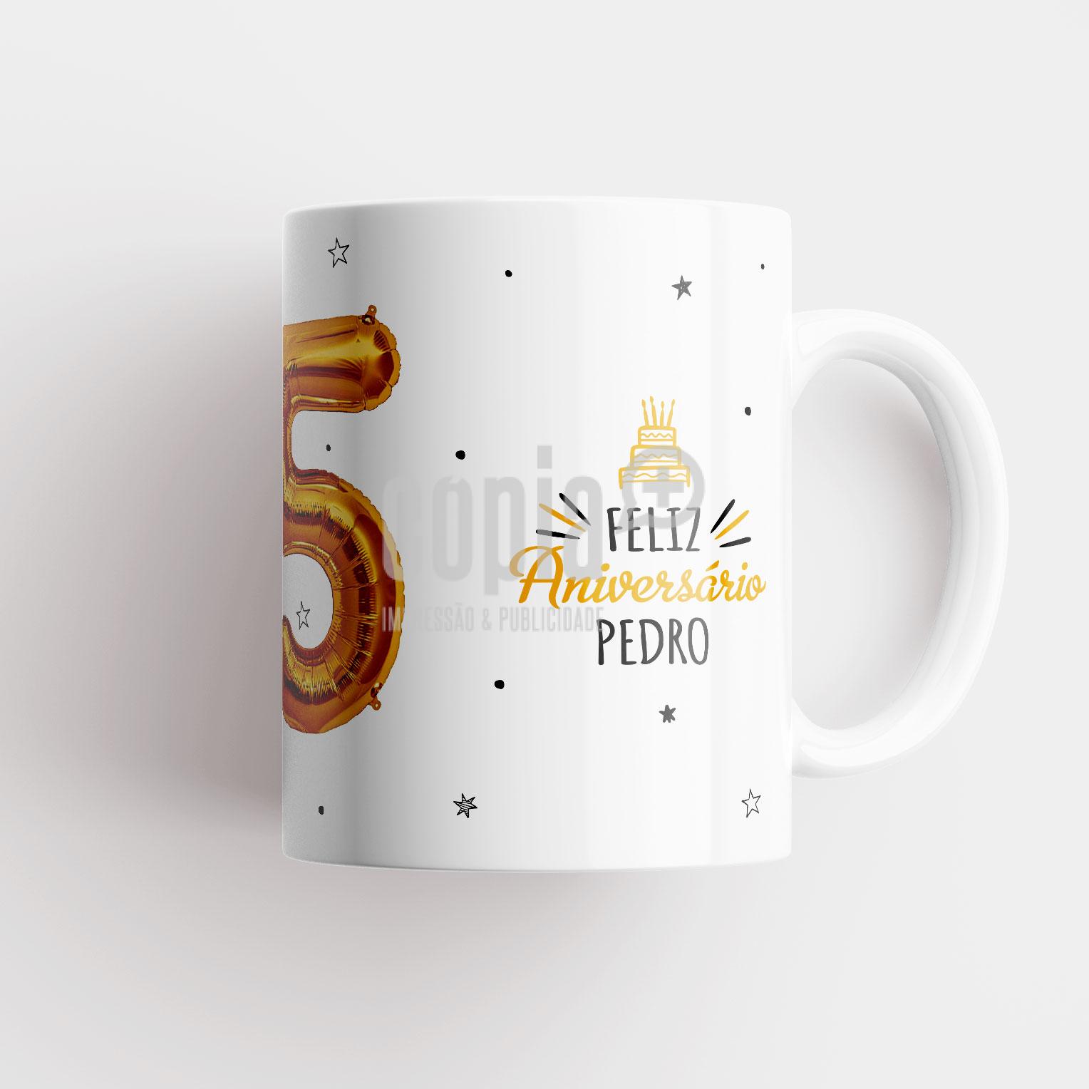 Caneca Feliz Aniversário Parabéns Presente Balões mod.156_3