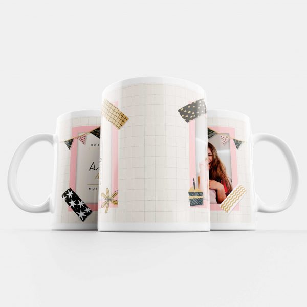 Caneca Feliz Aniversário Parabéns Presente mod.155.5