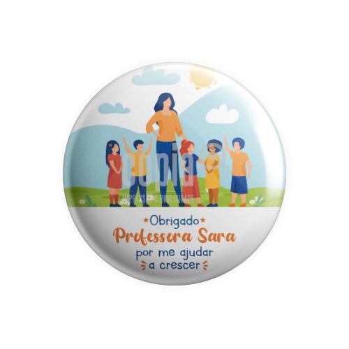 Crachá Professora Educadora pin obrigado por me ajudar a crescer mod.89