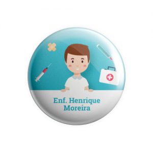 Crachá Identificação Enfemeiro pin copiamais mod.86