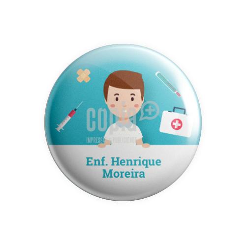 Crachá Identificação Enfemeiro pin copiamais mod.86